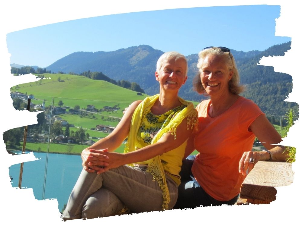Liane Nova und Monika Berchtold am Thiersee in Tirol